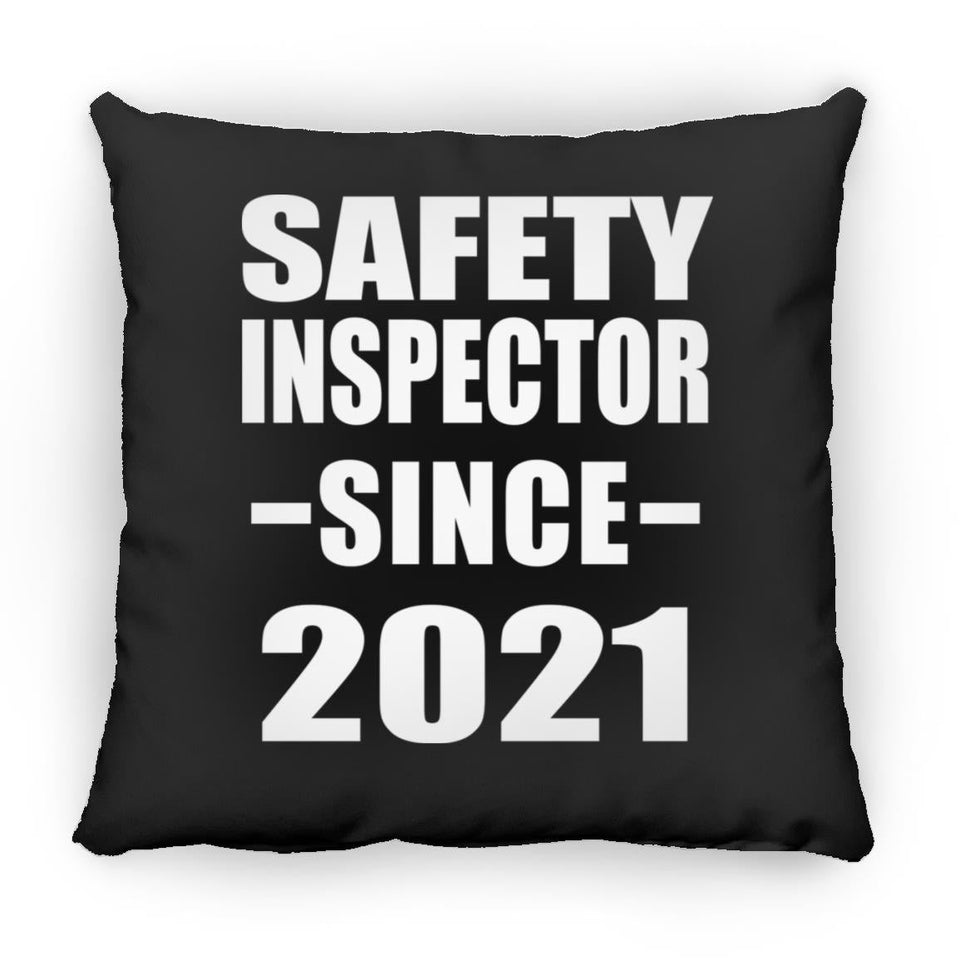 Safety Inspector Since 2021 - Throw Pillow Black