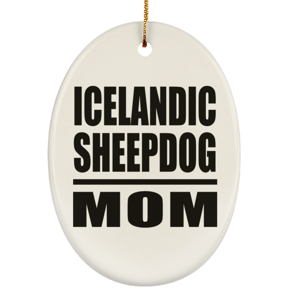 Icelandic Sheepdog Mom - Oval Ornament