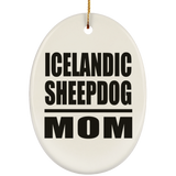Icelandic Sheepdog Mom - Oval Ornament
