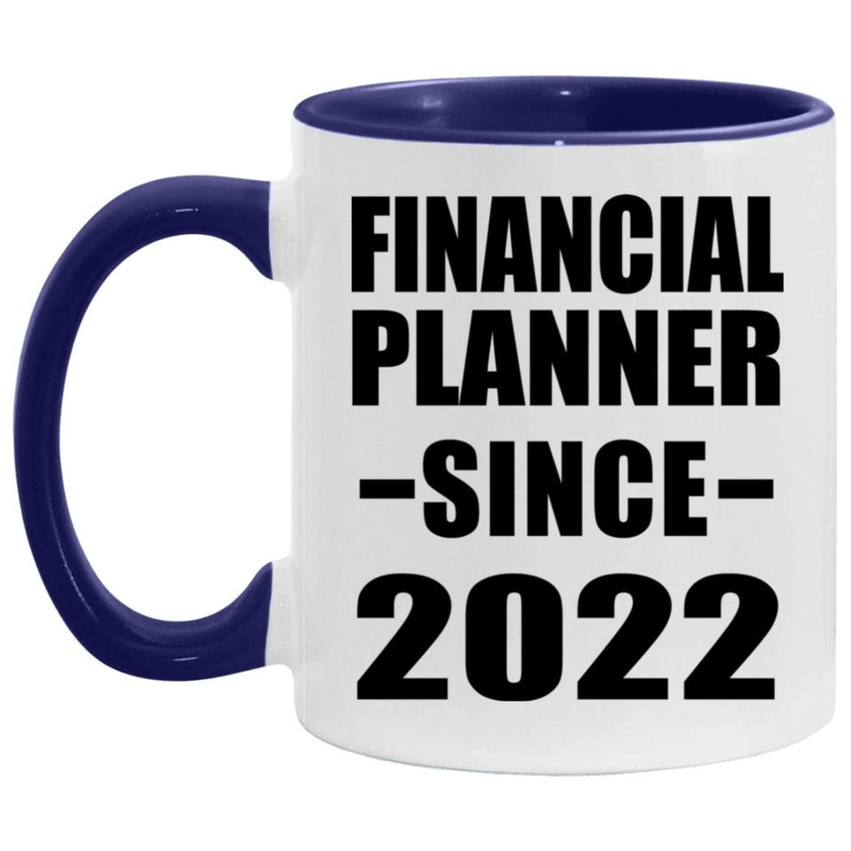 Financial Planner Since 2022 - 11oz Accent Mug Purple