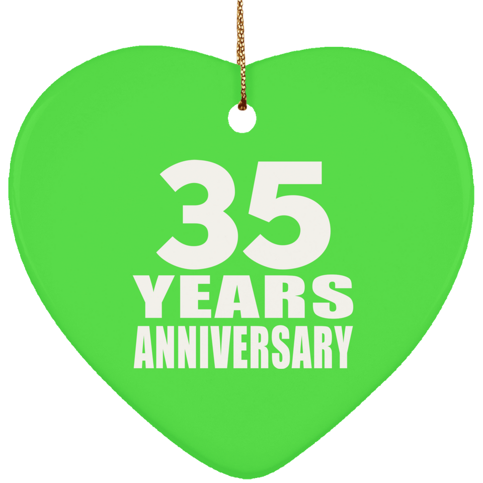 35th Anniversary 35 Years - Heart Ornament