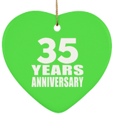 35th Anniversary 35 Years - Heart Ornament