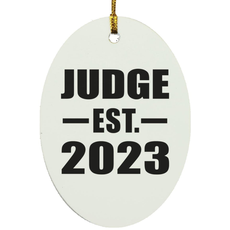 Judge Established EST. 2023 - Oval Ornament