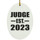 Judge Established EST. 2023 - Oval Ornament