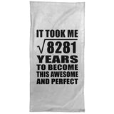 91st Birthday Took Square Root of 8281 Years To Awesome - Hand Towel