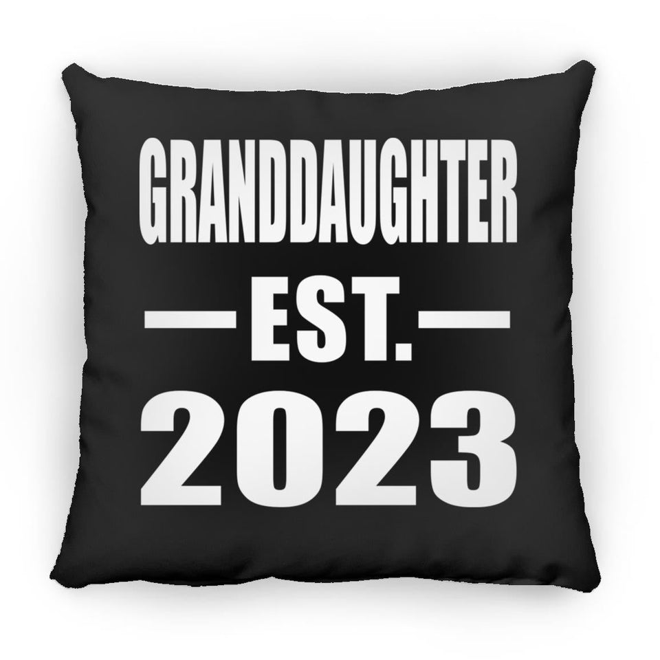Granddaughter Established EST. 2023 - Throw Pillow Black