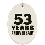 53rd Anniversary 53 Years - Oval Ornament