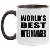 World's Best Hotel Manager - 11oz Accent Mug Black