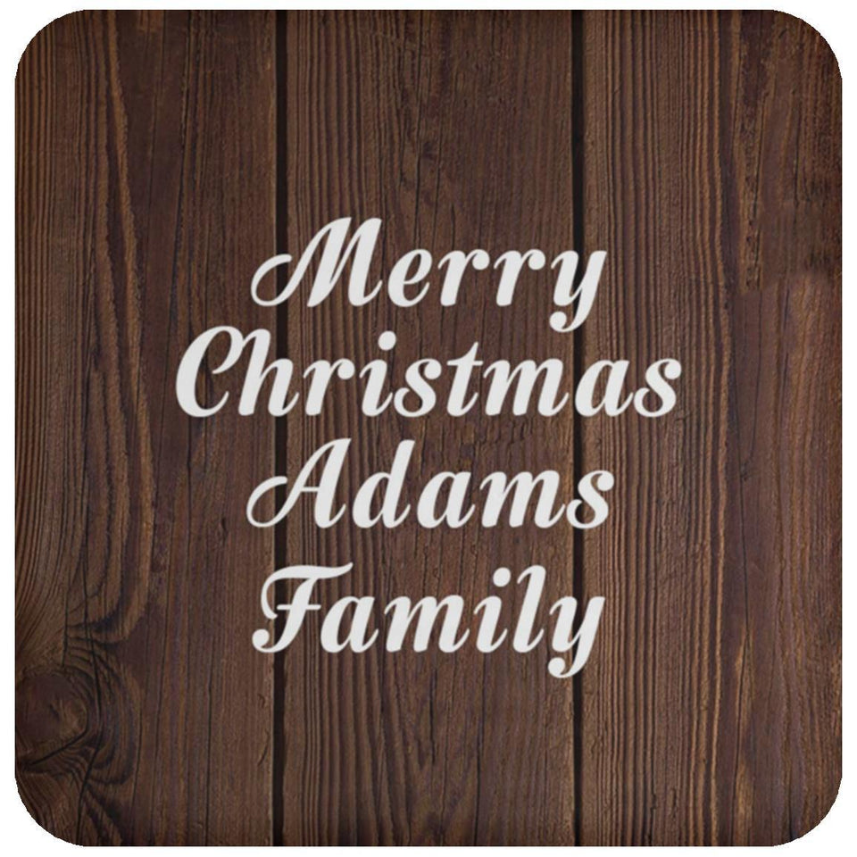 Merry Christmas Adams Family - Drink Coaster D