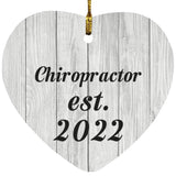 Chiropractor Established Est. 2022 - Heart Ornament F