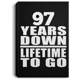 97th Anniversary 97 Years Down Lifetime To Go - Canvas Portrait