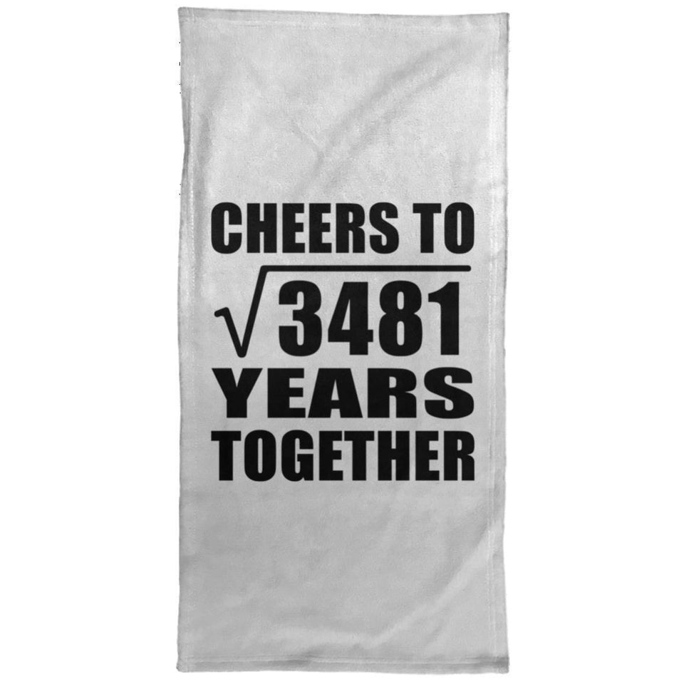 59th Anniversary Cheers To Square Root of 3481 Years Together - Hand Towel