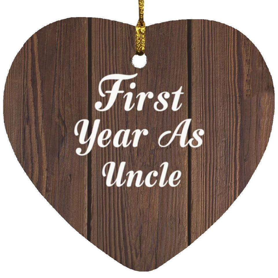 First Year As Uncle - Heart Ornament D