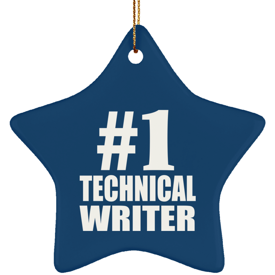 Number One #1 Technical Writer - Star Ornament