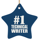 Number One #1 Technical Writer - Star Ornament