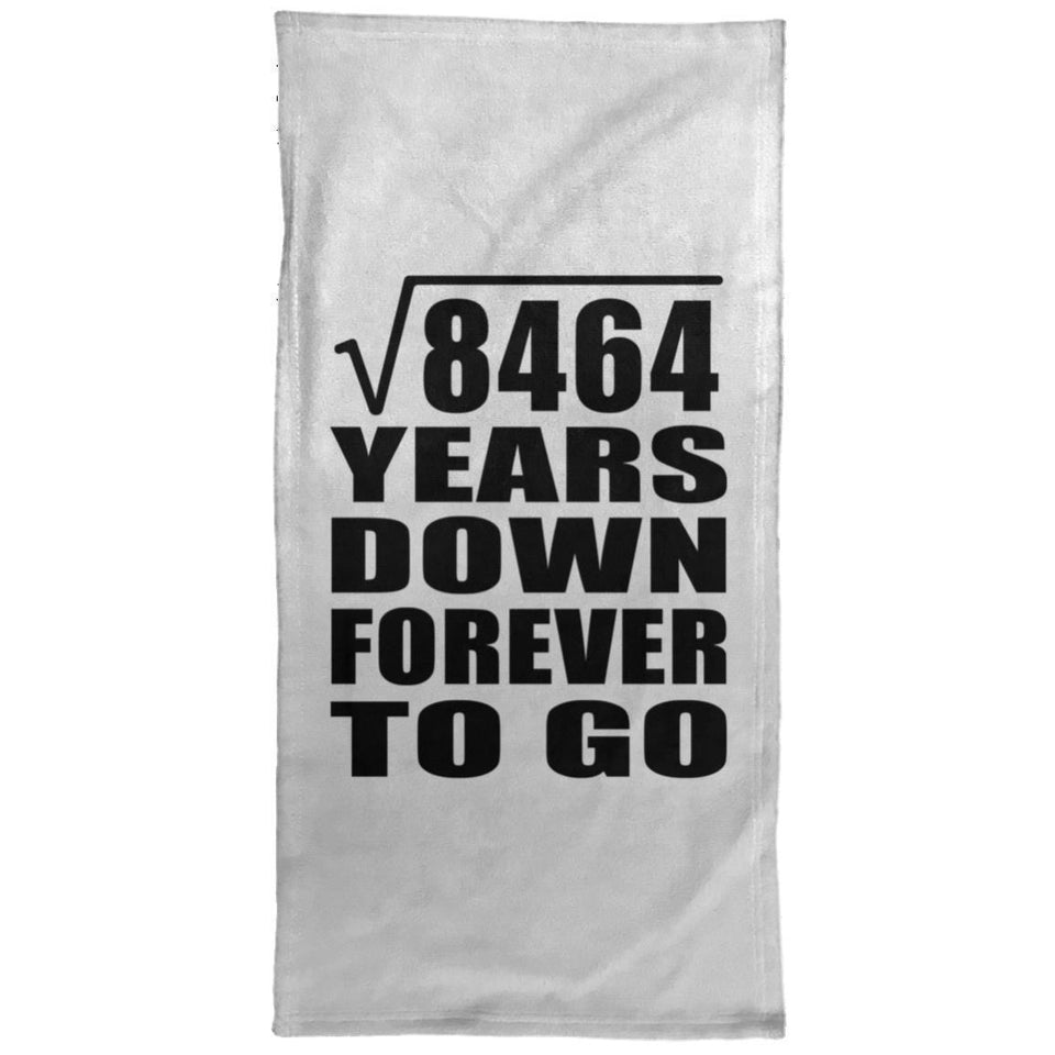 92nd Anniversary Square Root of 8464 Years Down Forever To Go - Hand Towel
