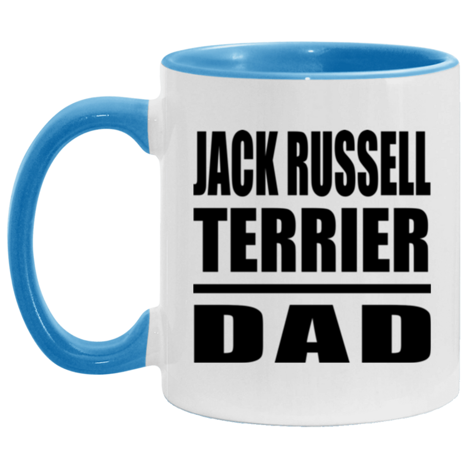 Jack Russell Terrier Dad - 11oz Accent Mug Blue