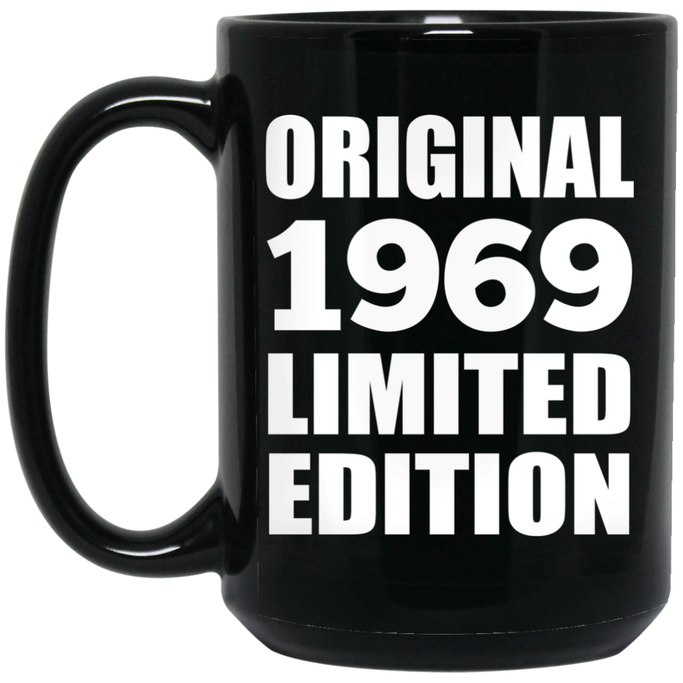 55th Birthday Original 1969 Limited Edition - 15oz Coffee Mug Black