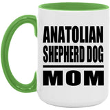 Anatolian Shepherd Dog Mom - 15oz Accent Mug Green