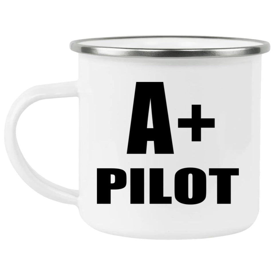 A+ Pilot - 12oz Camping Mug