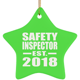 Safety Inspector Established EST. 2018 - Star Ornament
