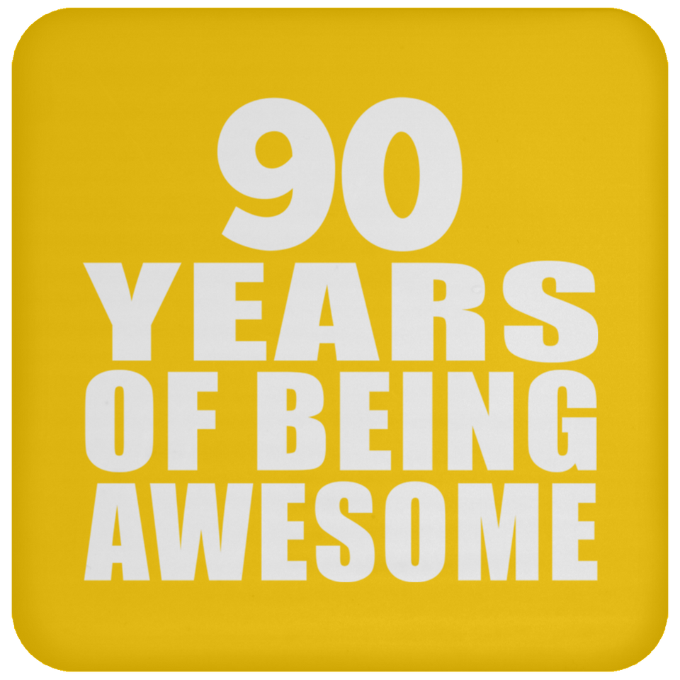 90th Birthday 90 Years Of Being Awesome - Drink Coaster