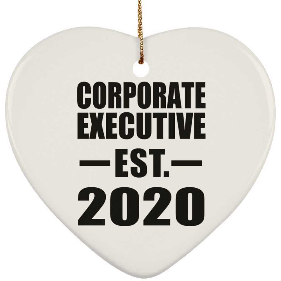 Corporate Executive Established EST. 2020 - Heart Ornament