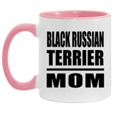 Black Russian Terrier Mom - 11oz Accent Mug Pink