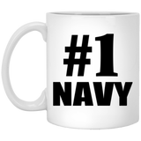 Number One #1 Navy - 11 Oz Coffee Mug