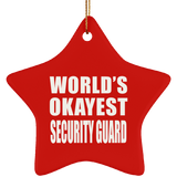 World's Okayest Security Guard - Star Ornament