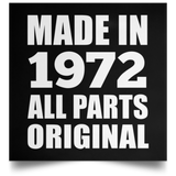 52nd Birthday Made in 1972 All Parts Original - Poster Square