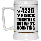 65th Anniversary Square Root of 4225 Years Who's Counting - Beer Stein