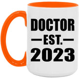 Doctor Established EST. 2023 - 15oz Accent Mug Orange