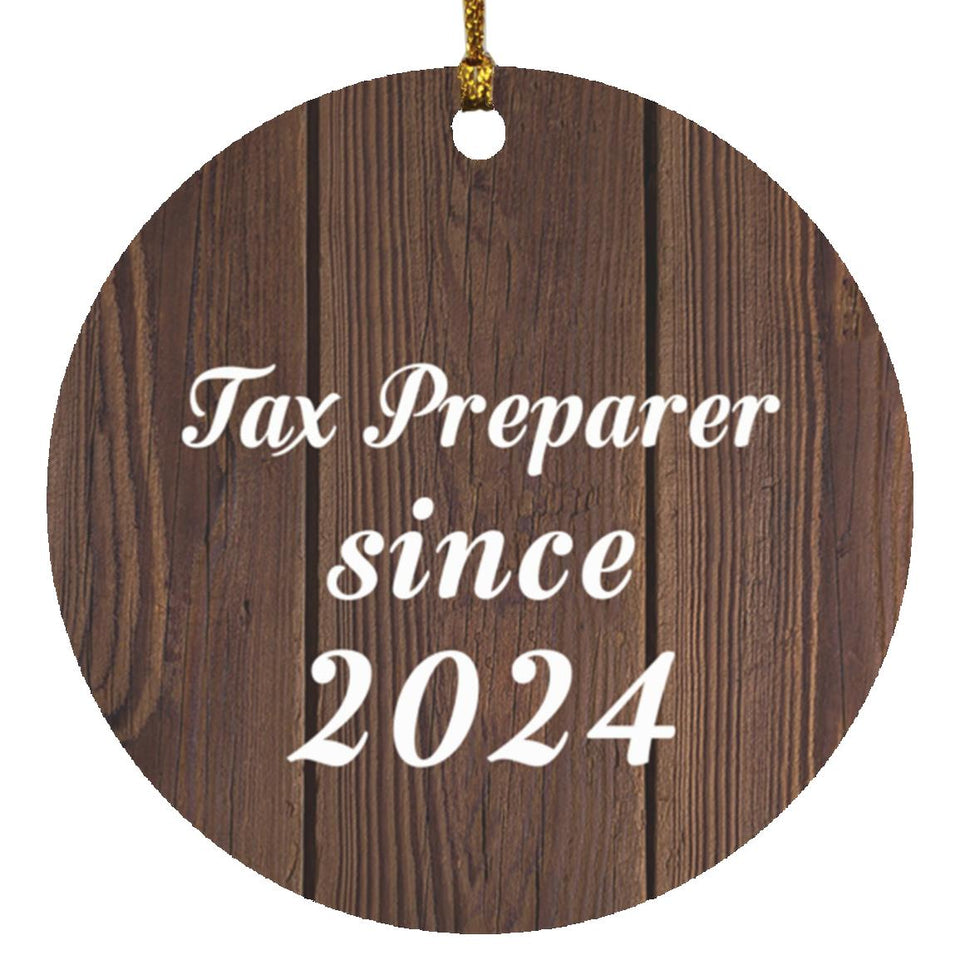 Tax Preparer Since 2024 - Circle Ornament D