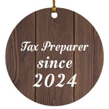 Tax Preparer Since 2024 - Circle Ornament D