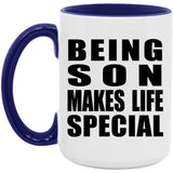 Being Son Makes Life Special - 15oz Accent Mug Purple