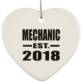 Mechanic Established EST. 2018 - Heart Ornament