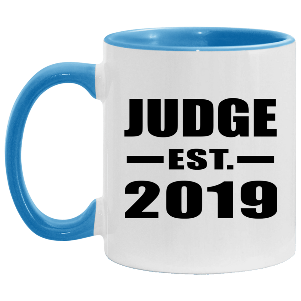 Judge Established EST. 2019 - 11oz Accent Mug Blue