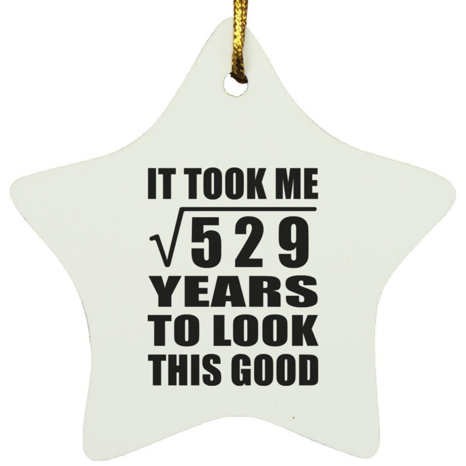23rd Birthday Took Square Root of 529 Years To Look Good - Star Ornament