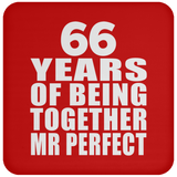 66th Anniversary 66 Years Of Being Mr Perfect - Drink Coaster