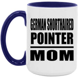 German Shorthaired Pointer Mom - 15oz Accent Mug Purple