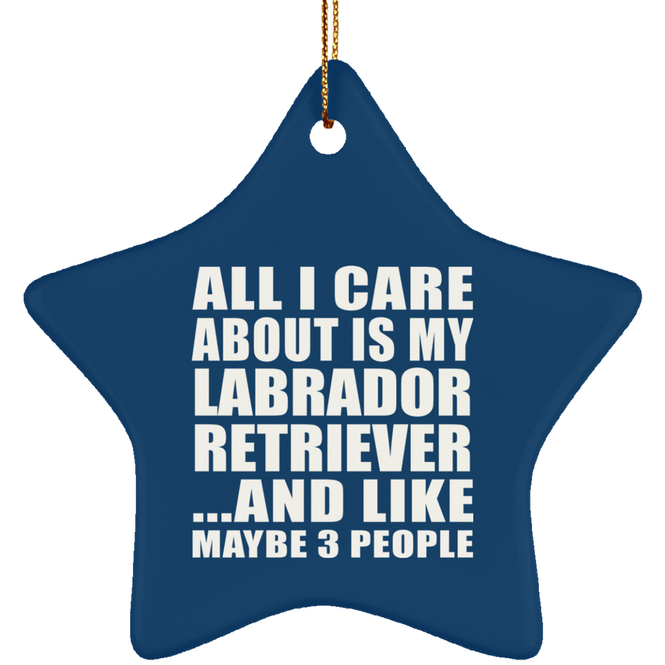 All I Care About Is My Labrador Retriever - Star Ornament