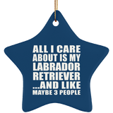 All I Care About Is My Labrador Retriever - Star Ornament
