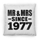 47th Anniversary Mr & Mrs Since 1977 - Throw Pillow