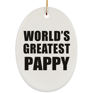 World's Greatest Pappy - Oval Ornament