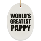 World's Greatest Pappy - Oval Ornament