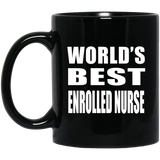 World's Best Enrolled Nurse - 11 Oz Coffee Mug Black