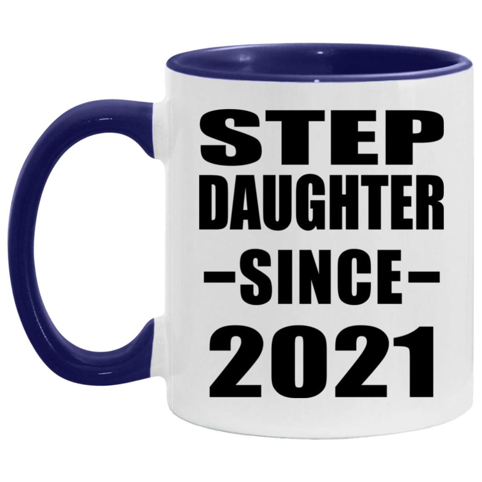 Step Daughter Since 2021 - 11oz Accent Mug Purple