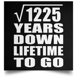35th Anniversary Square Root of 1225 Years Lifetime To Go - Poster Square