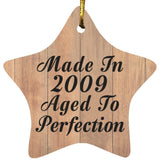 15th Birthday Made In 2009 Aged To Perfection - Star Ornament C